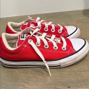 Converse Kids Red Canvas Sneakers